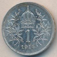 Ausztria 1914. 1K Ag T:2
Austria 1914. 1 Corona Ag C:XF