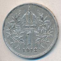 Ausztria 1913. 1K Ag T:2-
Austria 1913. 1 Corona Ag C:VF