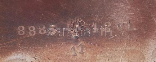 2db art deco stílusú, jelzett, ezüstözött alpakka kiöntő / 
Silver plated alpaca jugs in art deco st...