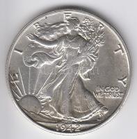 Amerikai Egyesült Államok 1942S 1/2$ Ag "Liberty" T:2 USA 1942S Half Dollar Ag "Liberty" C:XF