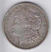 Amerikai Egyesült Államok 1921. 1$ Ag "Morgan" T:2- USA 1921. Morgan Dollar Ag C:VF