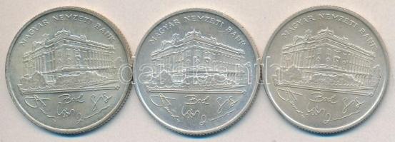 1993. 200Ft Ag "MNB" (3x) T:2-