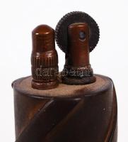 Töltényhüvelyből készített régi asztali öngyújtó / 
Table lighter made from cartridge case, 14,5cm