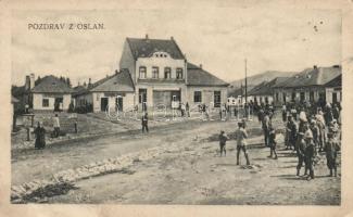 Oszlány the shops of Jozef Erinec and Kazimir Myross (EB)