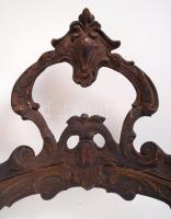 Gazdagon díszített, antik, sárgaréz képkeret / 
Vintage brass picture frame with abundant floral dec...