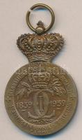 Románia 1939. "I. Károly koronázásának századik évfordulója" Br koronás medál T:2 Romania 1939. "Coronation centennial of Charles I" Br medal C:XF