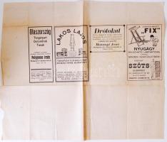 CCa 1920 Magyarország Vasúti térképe / railroad map of Hungary  39x49 cm