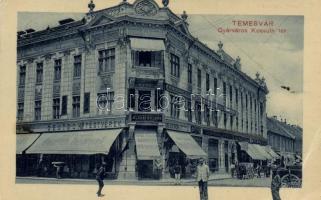 Temesvár Gyárváros Kossuth square, the shop of the Deustch brothers (EB)