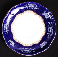 Zsolnay Pompadour mokkás csésze és alj, összesen:5 db, jelzett, hibátlan/ Flawless Zsolnay chinaware...