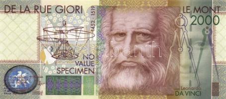 Olaszország 2000. Leonardo Da Vinci "SPECIMEN" T:I Italy 2000. Leonardo Da Vinci "SPECIMEN" C:UNC