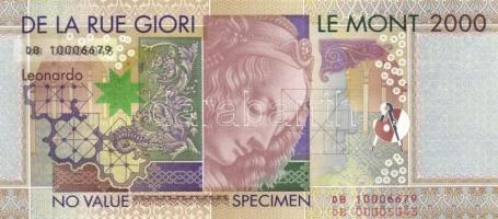 Olaszország 2000. Leonardo Da Vinci "SPECIMEN" T:I
Italy 2000. Leonardo Da Vinci "SPE...