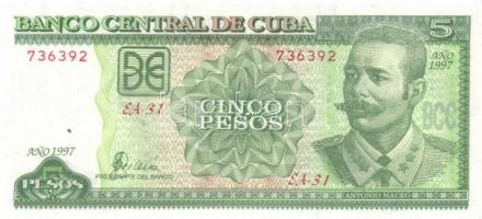 Kuba 1994-1997. 1P + 5P T:I,III
Cuba 1994-1997. 1 Peso + 5 Pesos C:UNC,F