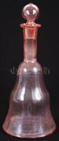 Nagyméretű színes borosüveg dugóval / Vintage wine glass with cork, 33cm