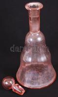 Nagyméretű színes borosüveg dugóval / 
Vintage wine glass with cork, 33cm