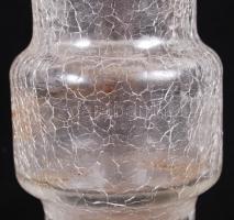 Repesztett üveg váza / 
Vintage glass vase, 15cm