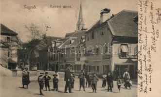 Zagreb &quot;Bloody&quot; bridge, the shop of G. Schürer