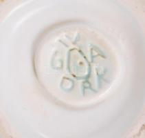 Dugós-füles kiöntő, mázas kerámia, jelzett Gorka Iparművészeti Vállalat, hibátlan, népies díszítésse...