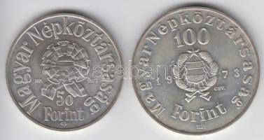 1973. 50Ft Ag + 100Ft Ag "Petőfi" pár T:BU