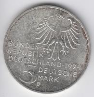 NSZK 1974D 5M Ag "Immanuel Kant" T:2
GFR 1974D 5 Mark "Birth of Immanuel Kant" C...