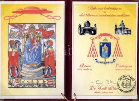 Dr. Erdő Péter primás bíborosi szentmise emléklapja eredeti aláírással (Példányszám: 25)