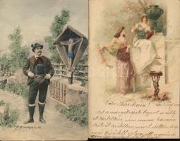 60 db főleg régi üdvözlő és motívum lap