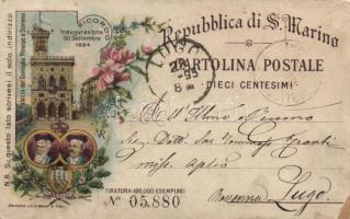 1895! San Marino, Grand and General Council, inauguration on September 30, 1894, litho (b)