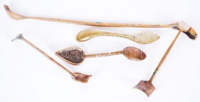 Bronz szobrászkellékek, mintázó eszközök / 
Vintage bronze sculpture tools, 14,5-35cm