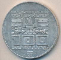 Ausztria 1976. 100Sch Ag "Innsbruck - XII. téli olimpia / Lesikló sánc" T:2
Austria 1976. ...