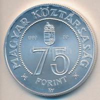 1999. "75 éves a Magyar Nemzeti Bank" 75Ft Ag T:BU