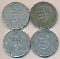 1947. 5Ft Ag "Kossuth" (4x) T:vegyes