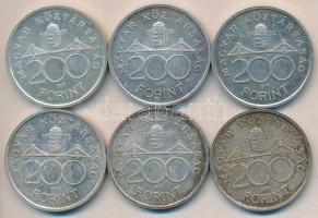 1992. 200Ft Ag "MNB" (6x) T:2