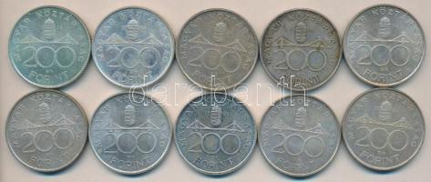 1994. 200Ft Ag "Deák" (10x) T:2,2-