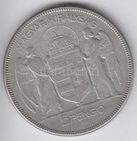 1930. 5P Ag "Horthy-jobbra" T:2-