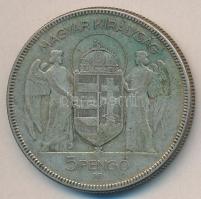 1930. 5P Ag "Horthy-jobbra" T:3