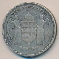 1930. 5P Ag "Horthy-jobbra" T:3