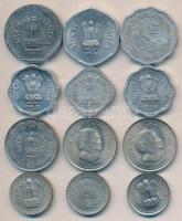 India 1979-1988. 12db klf forgalmi érme T:vegyes India 1979-1988. 12 pices of different coins C:mixed