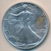 Amerikai Egyesült Államok 1991 1/2$ Ag "Walking Liberty" T:1 USA 1991 1/2 Dollar Ag "Walking Liberty" C:Unc