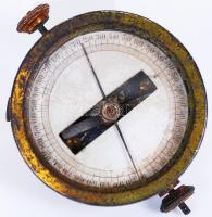 cca 1900 Precíziós iránytű / Vintage compass, d: 6cm