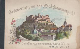 1899 Salzkammergut - booklet of 5 unused, litho (!) postcards