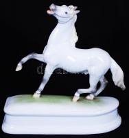 Herendi ló, kézzel festett, jelzett, hibátlan, / Herend chinaware horse statue 20x18 cm