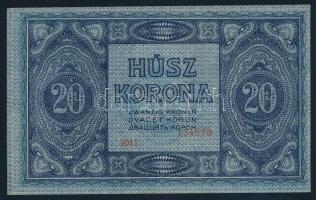 1919. július 15. 20K elcsúszott sorszámmal! T:I-,II(hajtatlan, kis papírlekopás és folt)