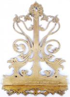 cca 1900 Szépen megmunkált réz zsanér / 
Brass hinge, 23x18cm