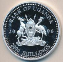 Uganda 2006. 2000Sh Ag "A labdarúgás halhatatlanjainak csarnoka - Spanyolország 1960-as évek / ...