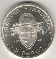 1938. "Szent István" 5P ezüst T:1!