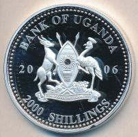 Uganda 2006. 2000Sh Ag "A labdarúgás halhatatlanjainak csarnoka - Brazília 1960-as évek / Pelé&...