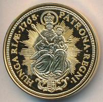 "Magyar aranypénzek utánveretben - Mária Terézia 2 dukát" aranyozott Ag(0.999) emlékérem (...