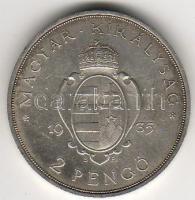 1935. "Pázmány" 2P ezüst T:2