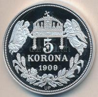 DN "Királyi koronák / Ferenc József 5 korona" Ag(999) emlékérem, (20g/38,61mm) T:PP Tanúsí...