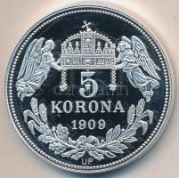 DN "Királyi koronák / Zsigmond 5 korona" Ag(999) emlékérem, (20g/38,61mm) T:PP Tanúsítvánn...