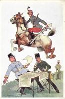 K.u.K. officers, cavalryman, humour, s: Schönpflug